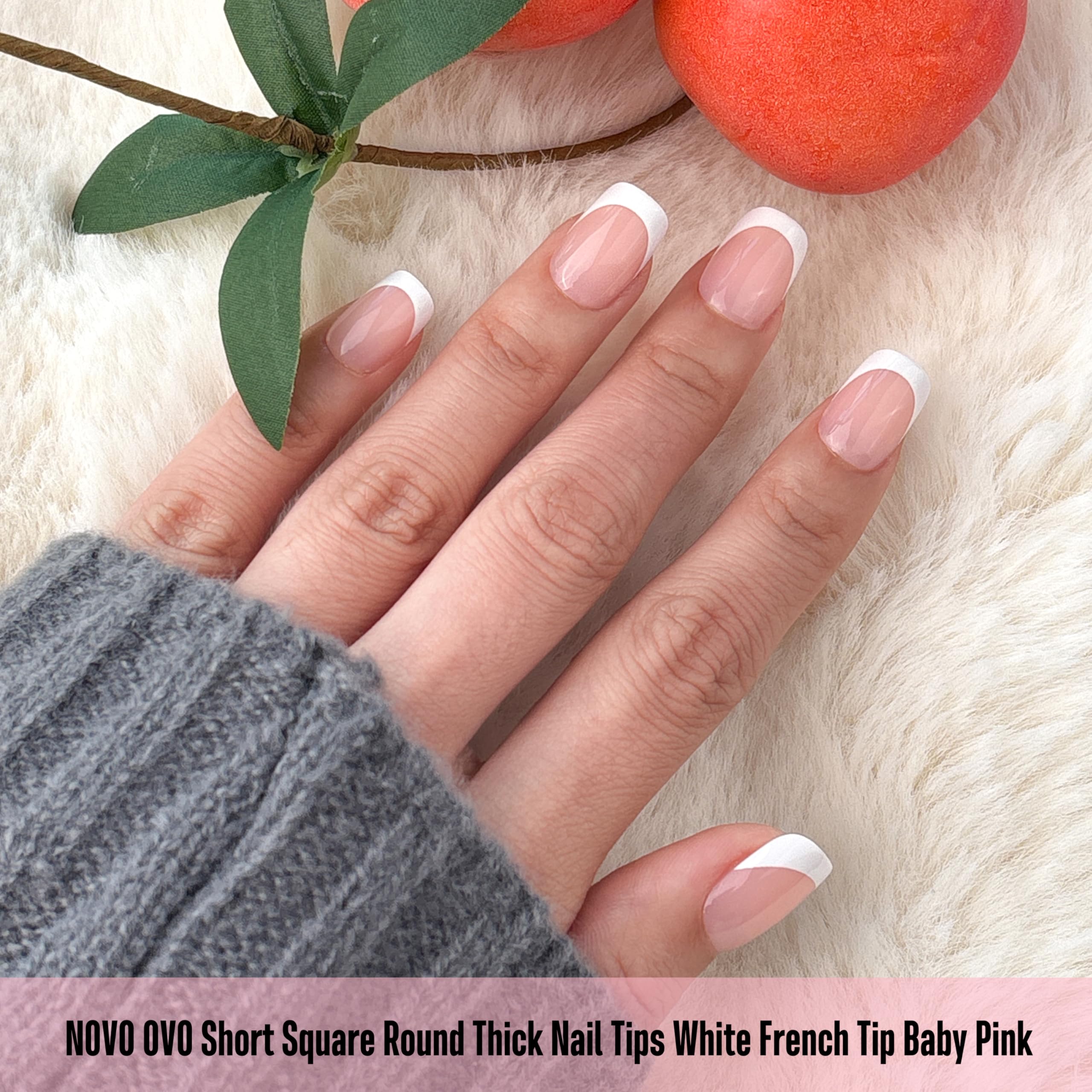 NOVO OVO fifteen sizes nail tips Baby Pink fit a wide range of nail beds