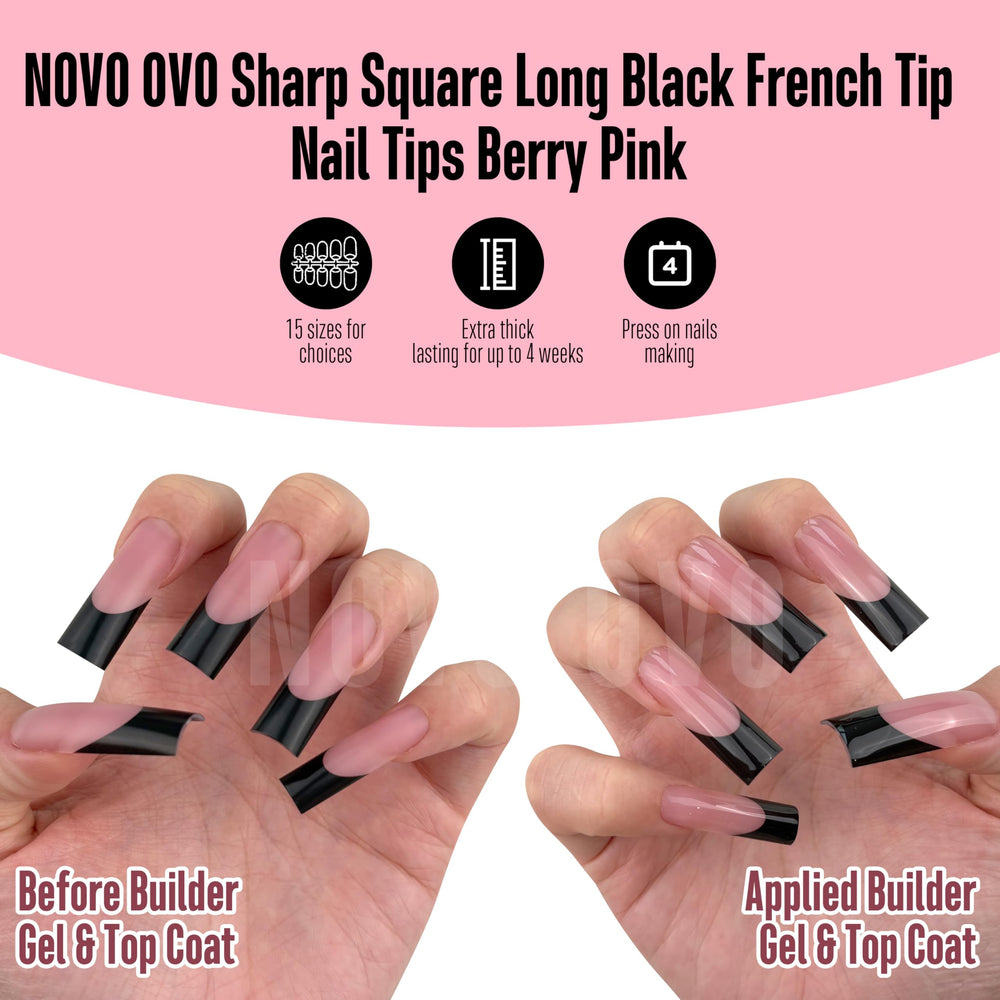 NOVO OVO 15 sizes ensure a snug fit across various nail beds.