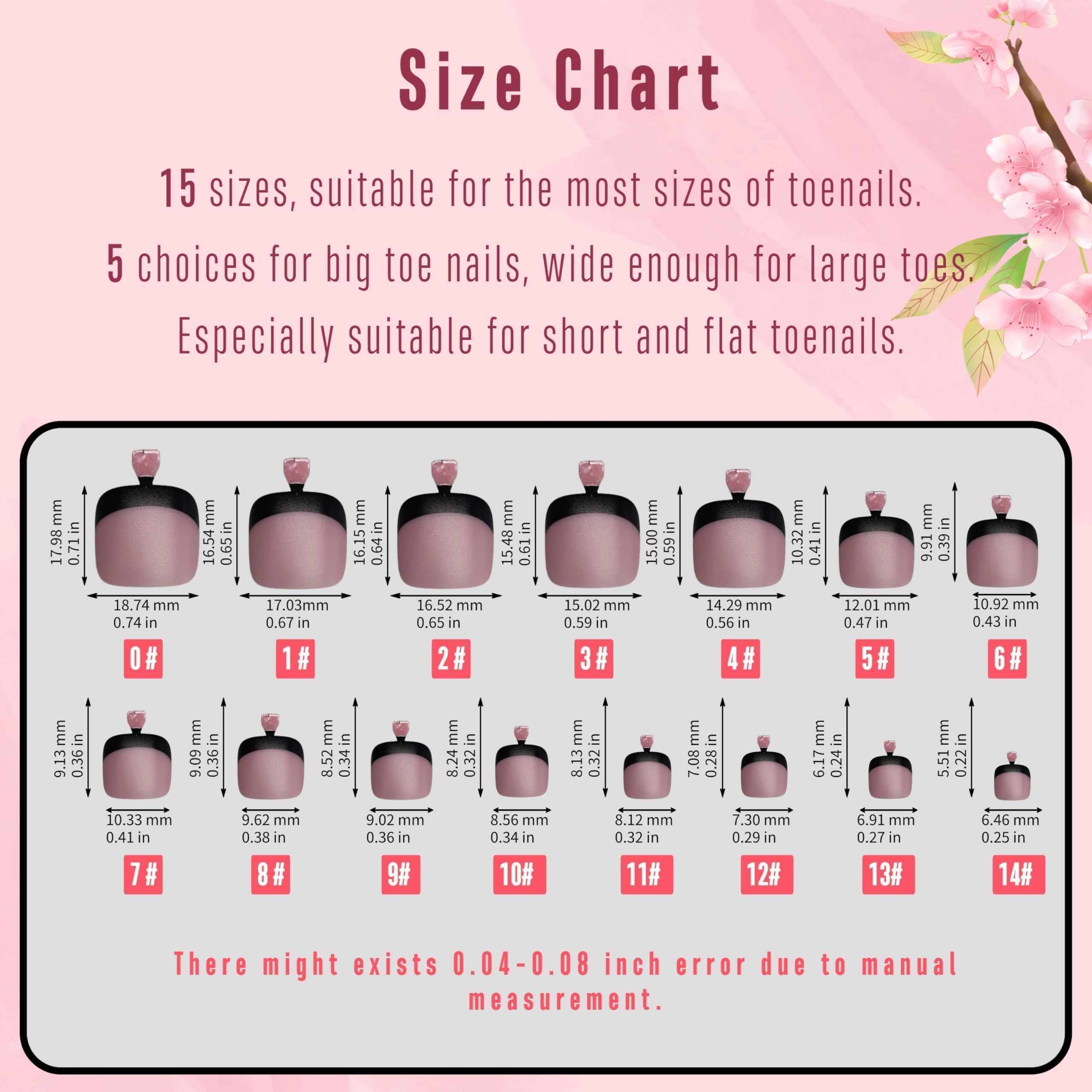 NOVO OVO 15 sizes for toes plus big toe options for perfect fit