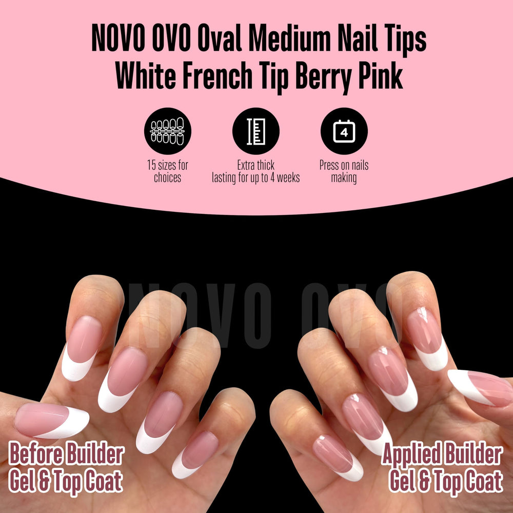 NOVO OVO pre-filed cuticle-end nail tips for minimal shaping