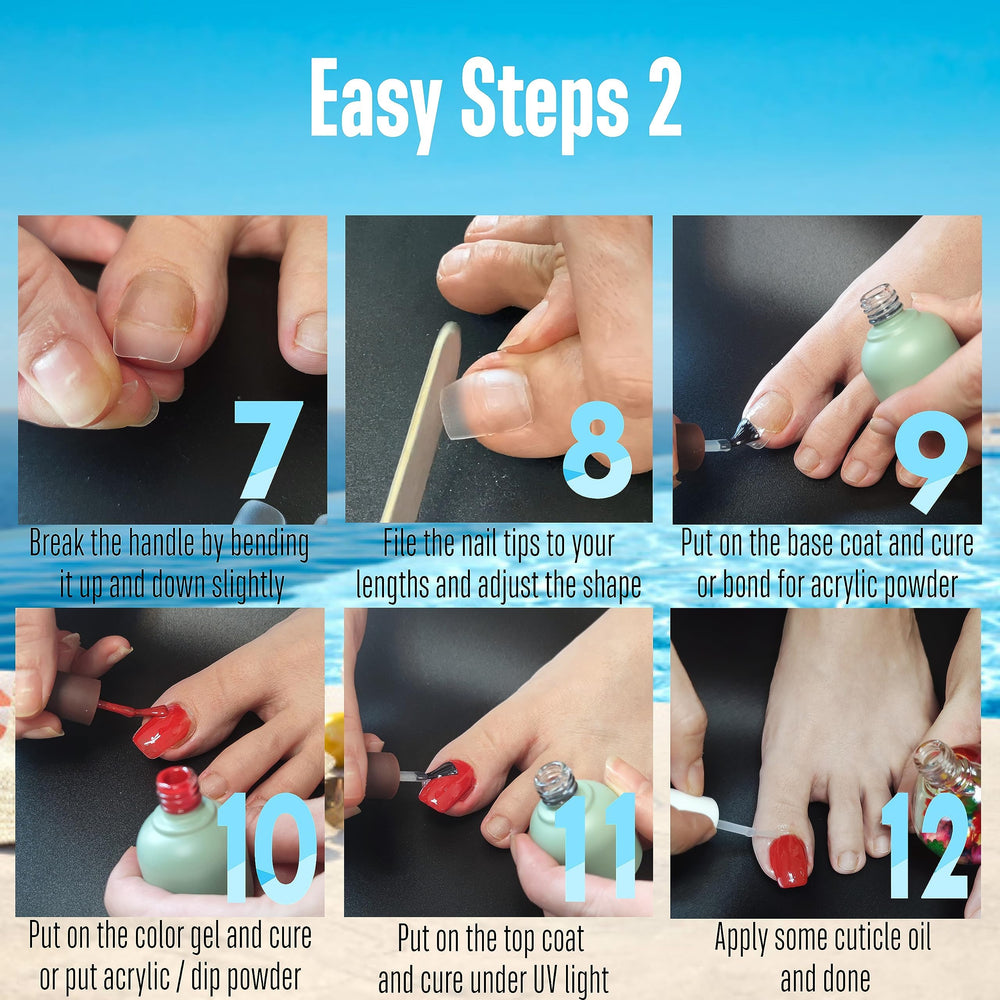 NOVO OVO durable chip-proof toe nails for DIY at-home pedicures.