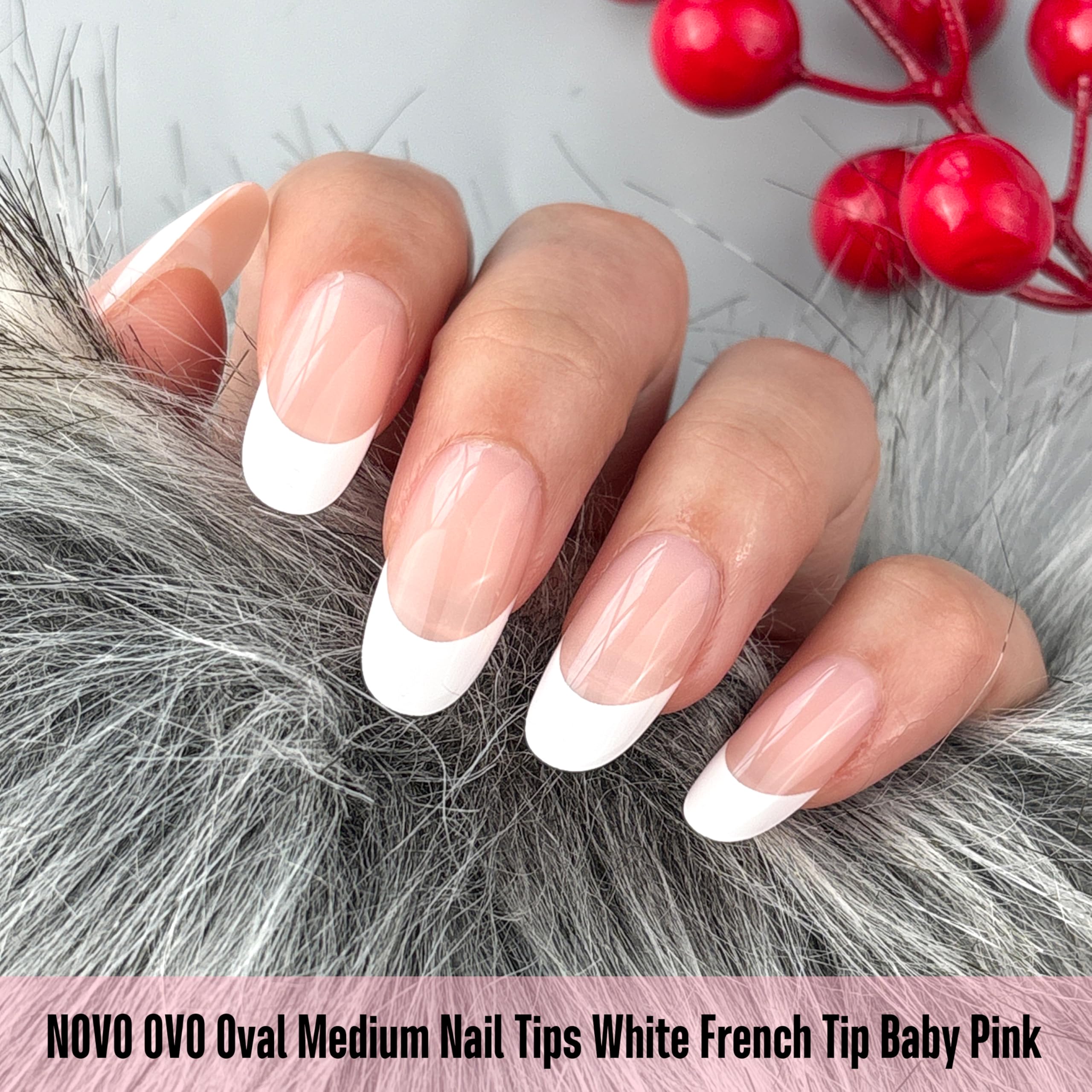 Novo OVO extra-thick soft gel tips for durable extensions.
