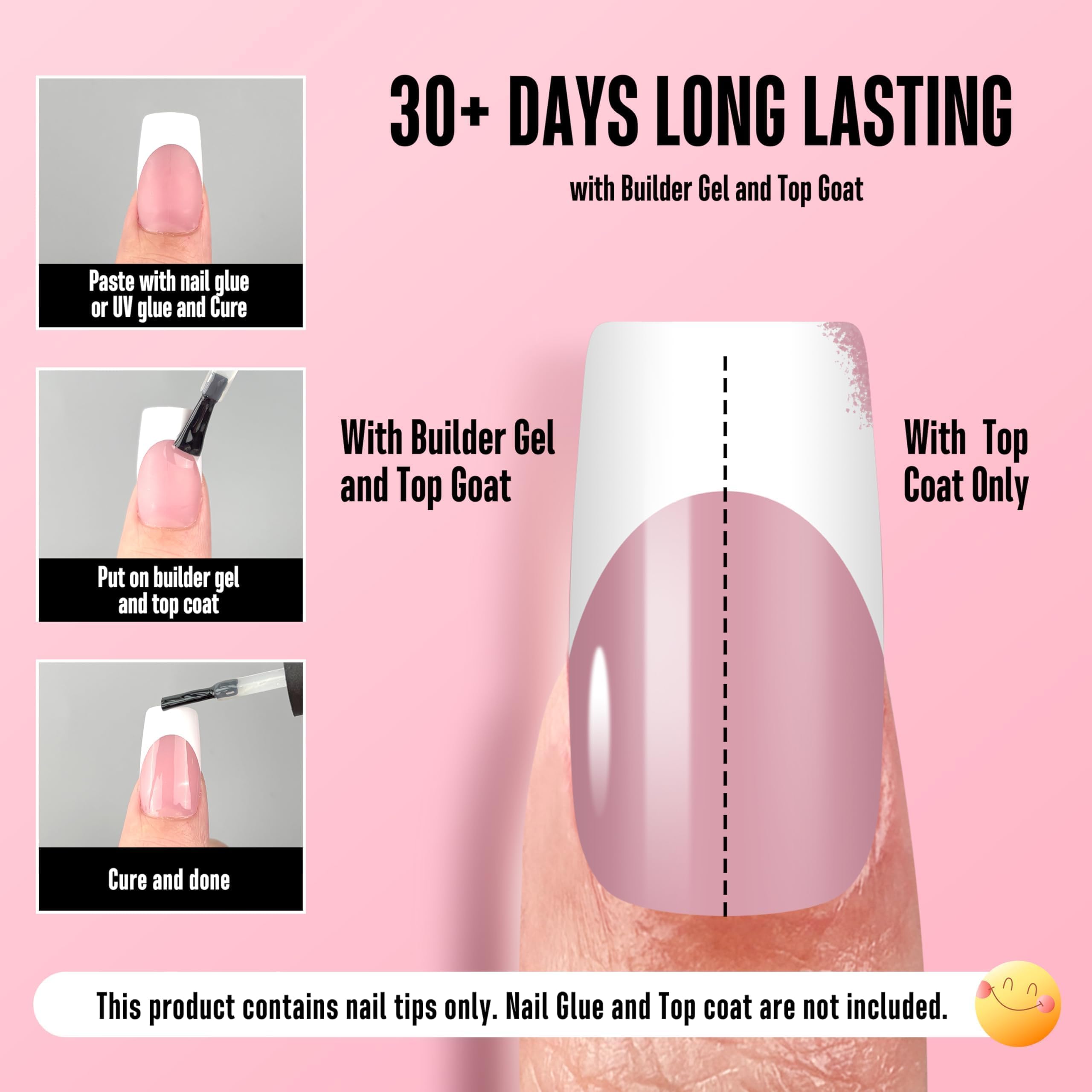 NOVO OVO fifteen-size nail tips laid out for versatile fit.