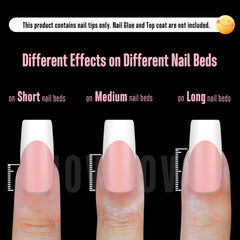 NOVO OVO 15-size nail tips set fits most nail beds for versatile DIY manicures