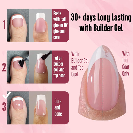 NOVO OVO berry pink toe tips with square round shapes for a comfortable pedicure