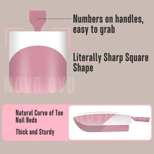 NOVO OVO tips with matte surface ideal for easy nail art and design.