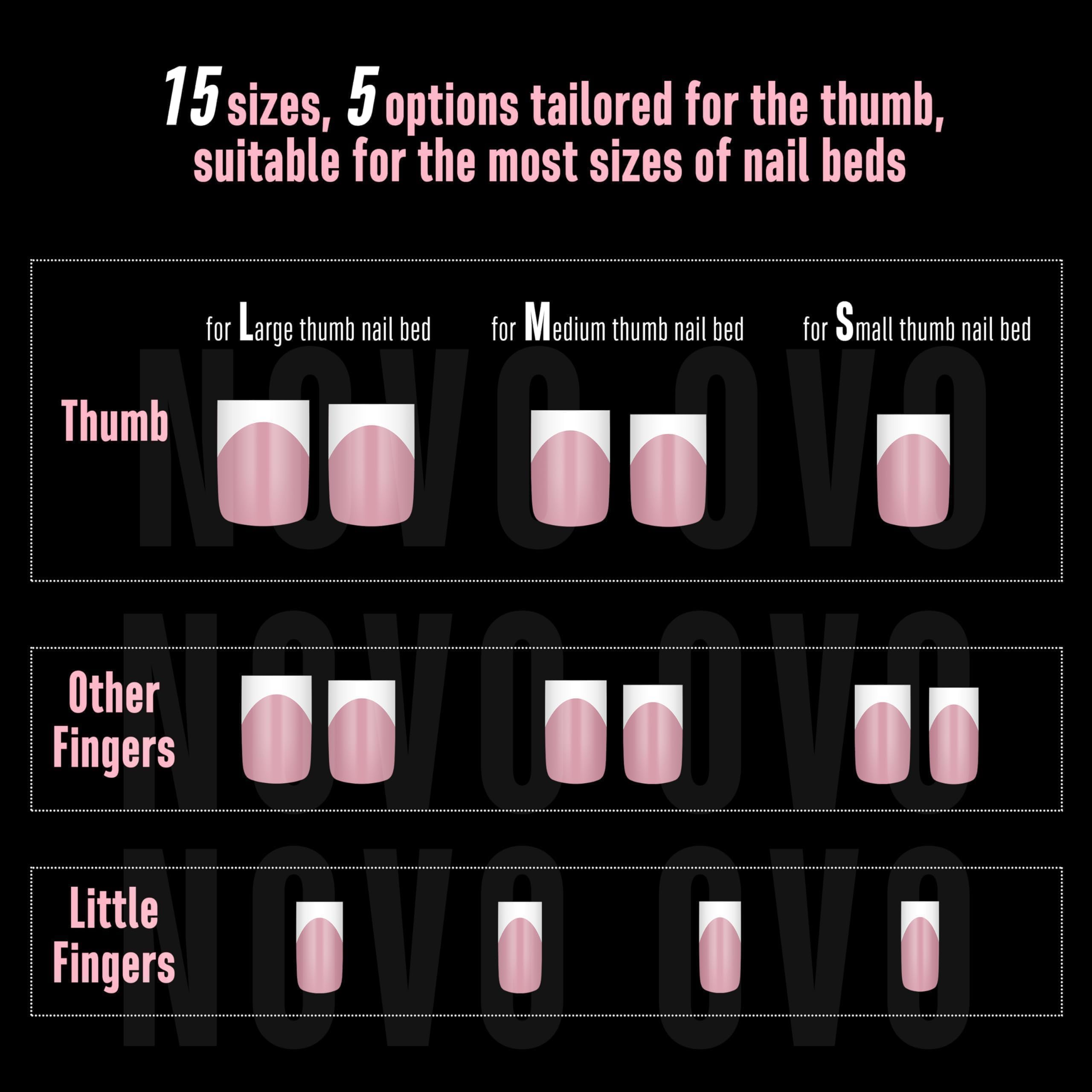 NOVO OVO berry-pink French tip nails offer fast wear-and-go style