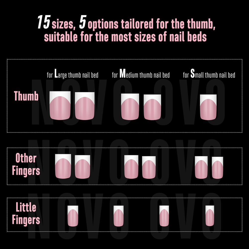 NOVO OVO berry-pink French tip nails offer fast wear-and-go style