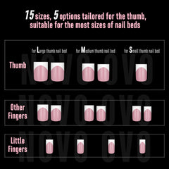 NOVO OVO berry-pink French tip nails offer fast wear-and-go style