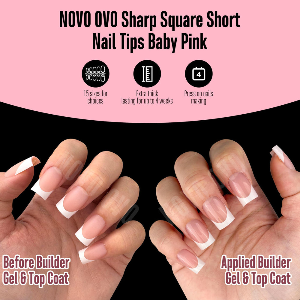 NOVO OVO full-cover nails extensions for at-home or salon use.