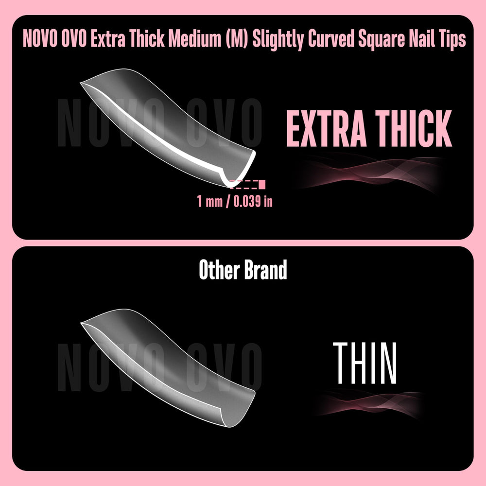 NOVO OVO thick free-edge close-up highlighting added durability.