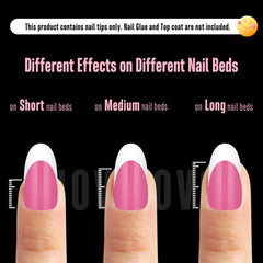 NOVO OVO no glue included press-on tips in rose pink for flexible use
