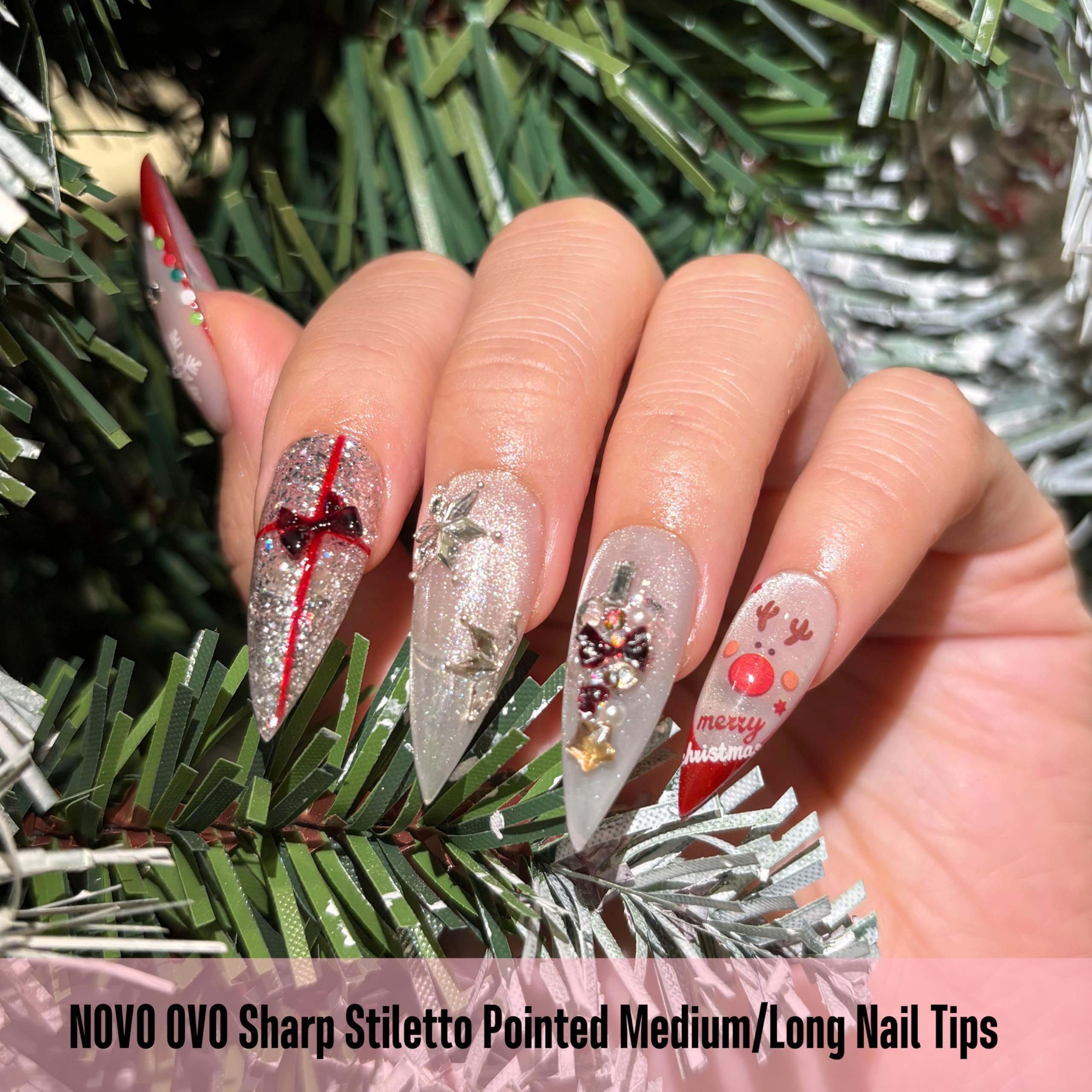 NOVO OVO PMMA soft gel tips provide ultra-transparent, easy-to-trim nails.