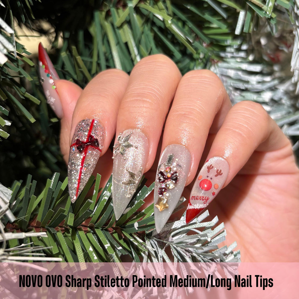 NOVO OVO PMMA soft gel tips provide ultra-transparent, easy-to-trim nails.