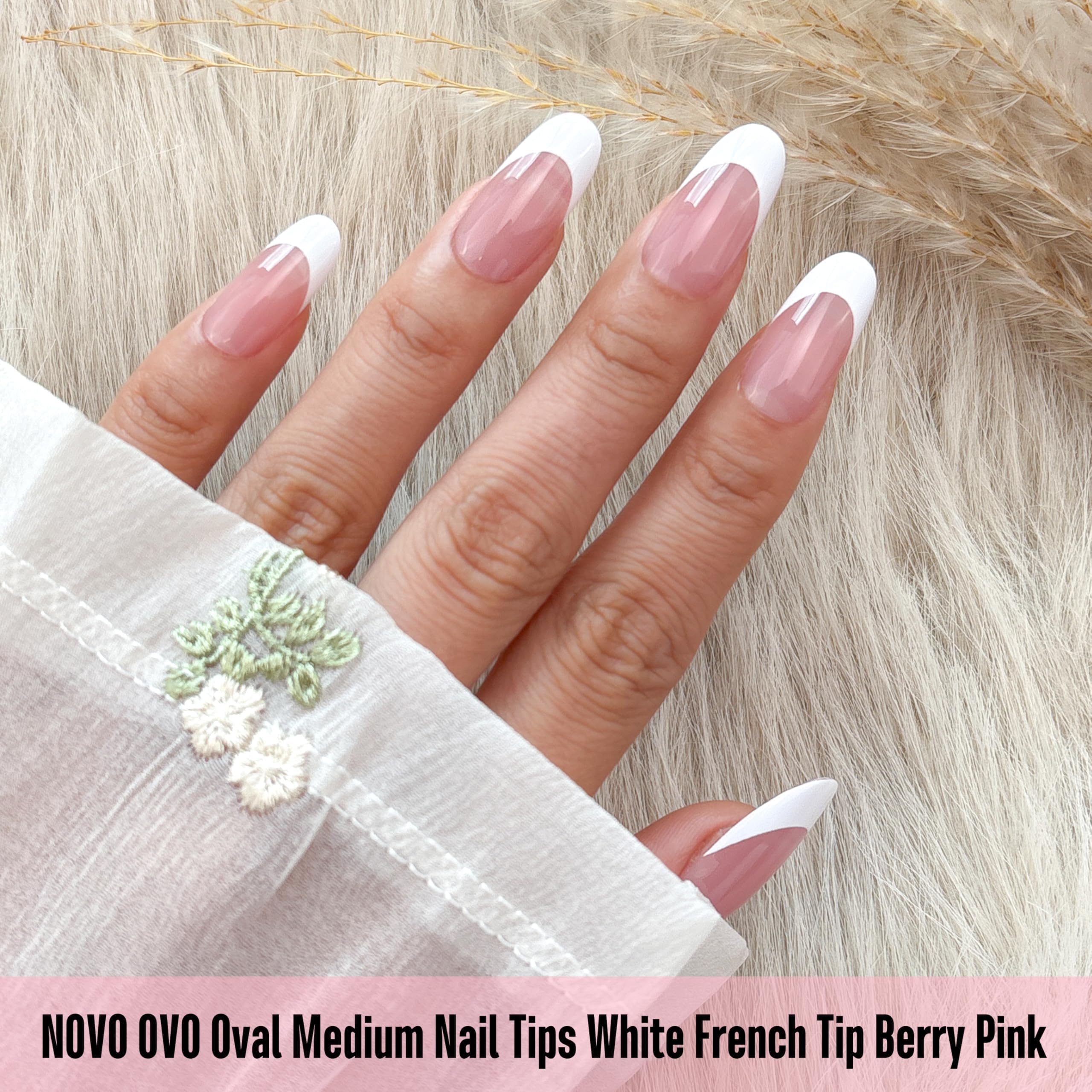 NOVO OVO pre-designed nails with tip primer and base coat for quick, clean application
