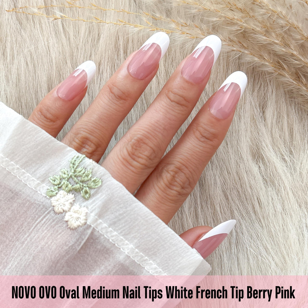 NOVO OVO pre-designed nails with tip primer and base coat for quick, clean application