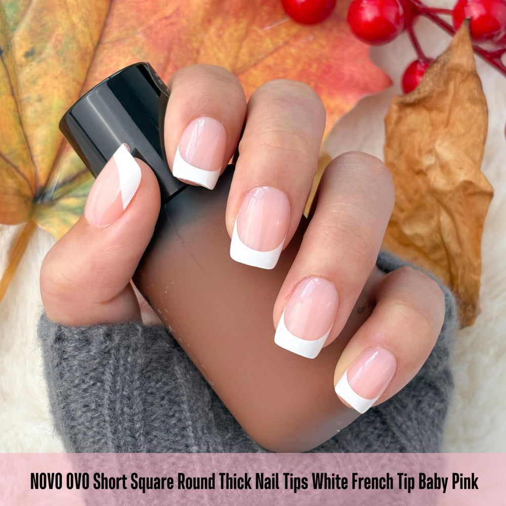 NOVO OVO premium soft gel nail tips Baby Pink for a salon-quality finish