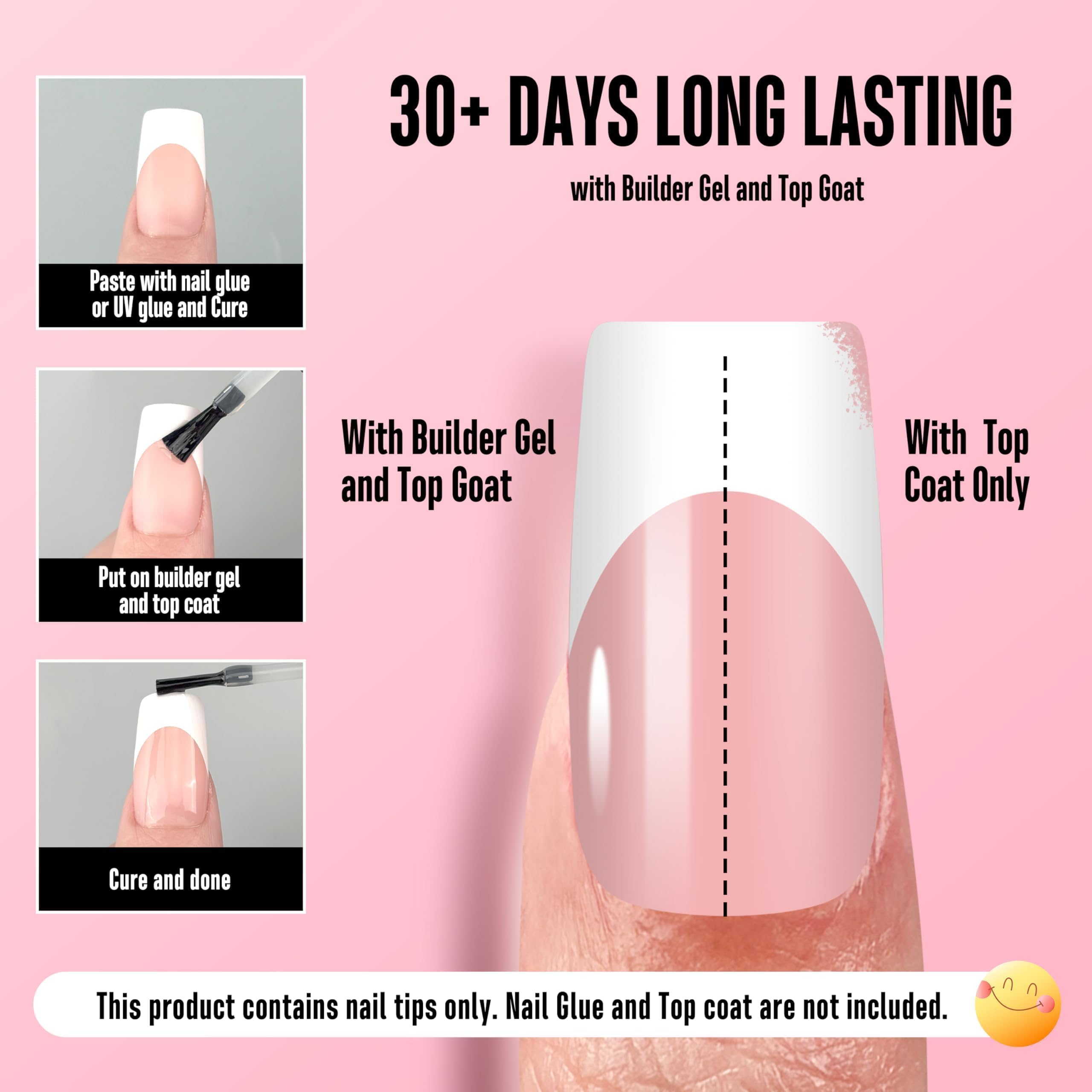 NOVO OVO press-on nails feature extra-thick soft gel tips for sturdy, reusable manicures