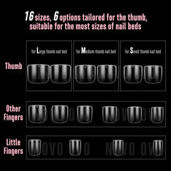 NOVO OVO press-on tips for effortless application and easy removal after use.