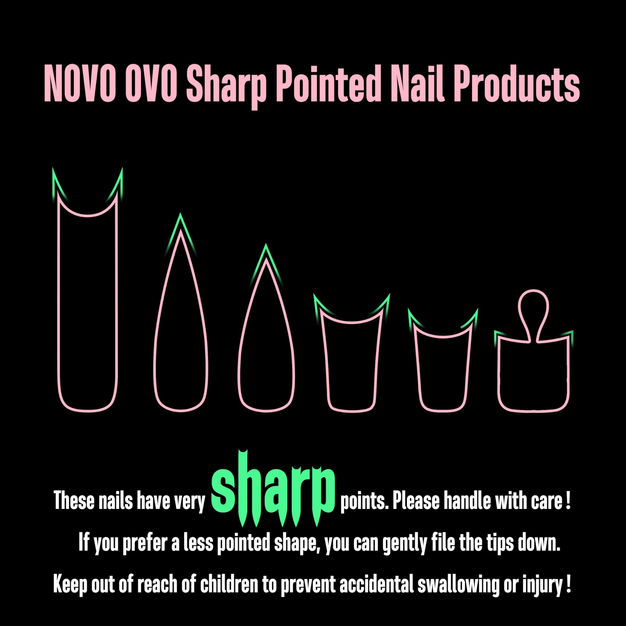 NOVO OVO soft gel nail tips in baby pink ready for press-on use.