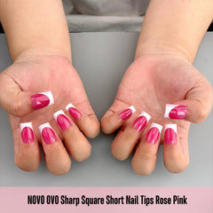 NOVO OVO soft gel nail tips are ultra-transparent and bend without leaving marks.