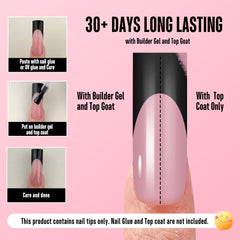 NOVO OVO soft gel tips are ultra-transparent and easy to soak off.
