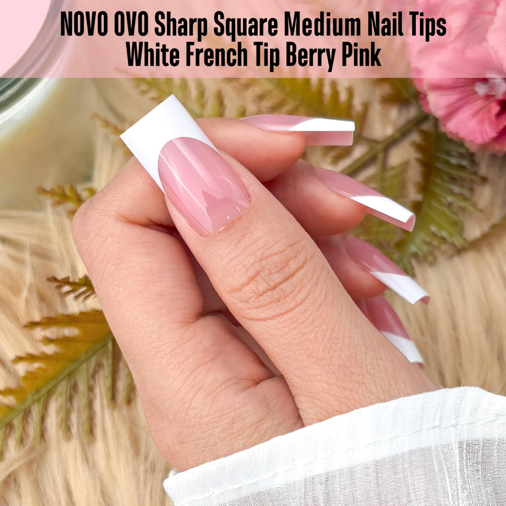 NOVO OVO soft gel PMMA tips that are ultra-transparent and easy to trim