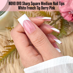 NOVO OVO soft gel PMMA tips that are ultra-transparent and easy to trim