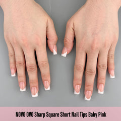 NOVO OVO soft gel PMMA tips ultra-transparent and easy to press, trim, paint.