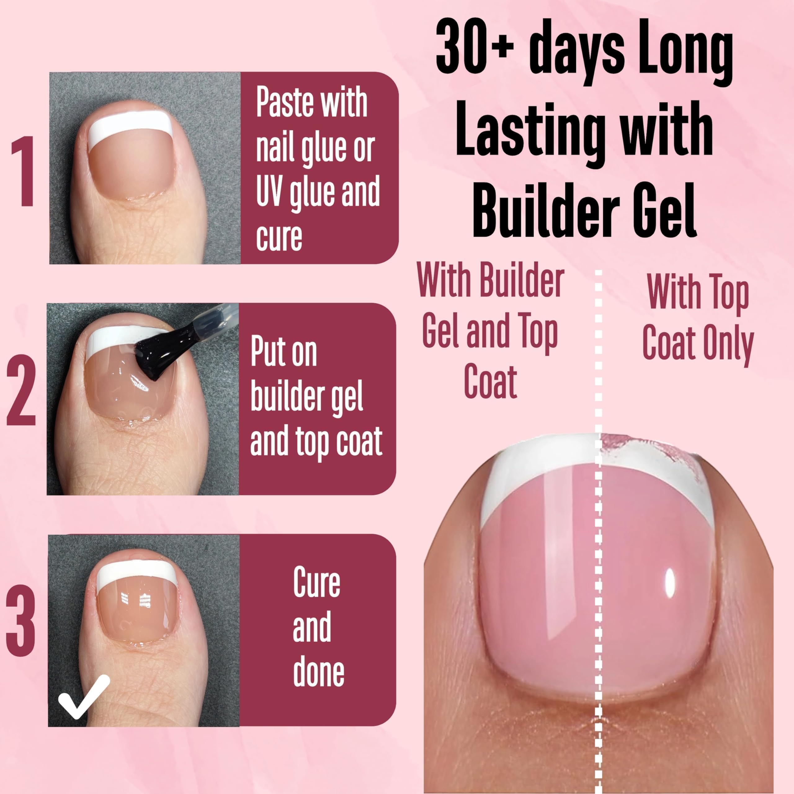 NOVO OVO soft gel toenails with a matte finish ideal for quick nail art.