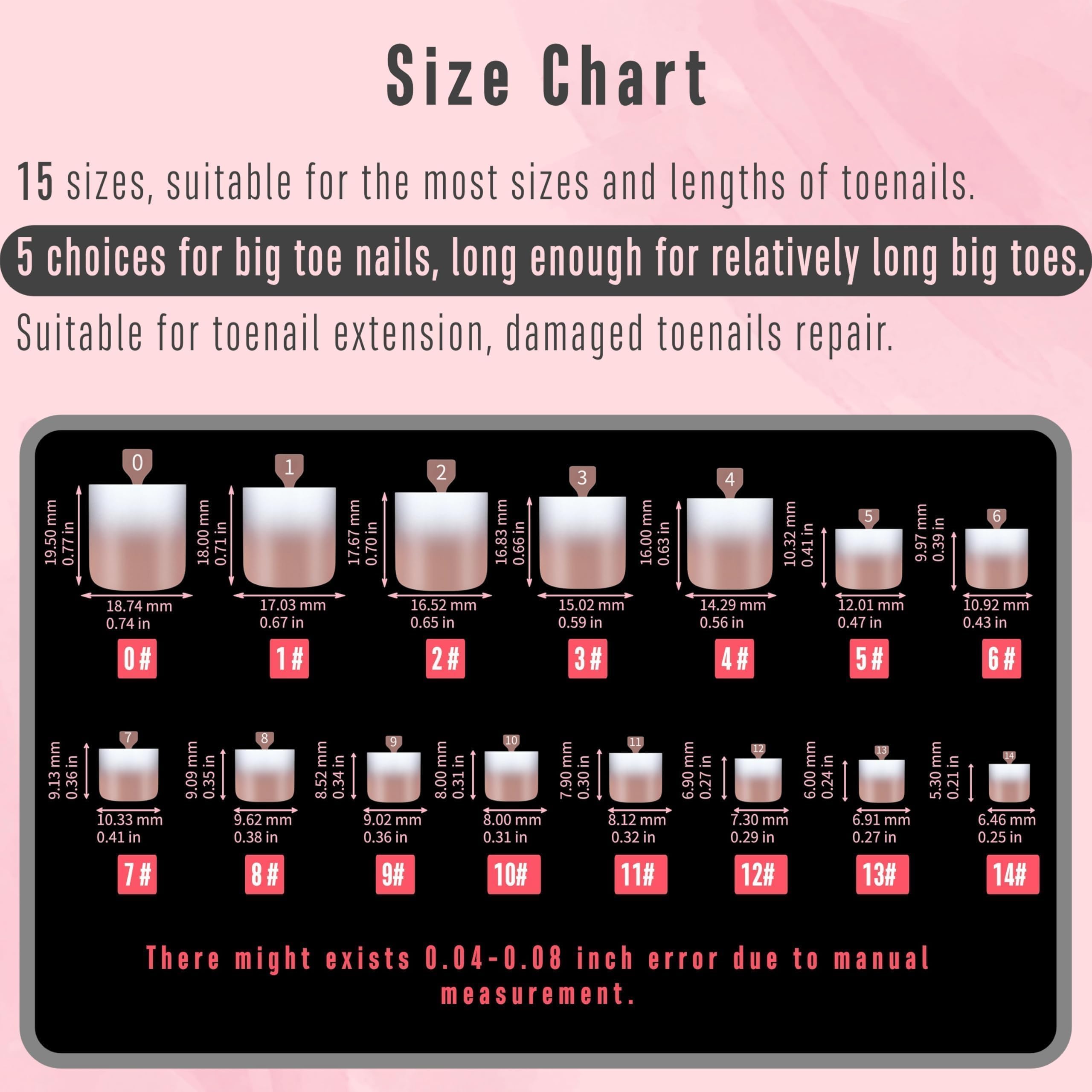NOVO OVO toe tips with 15 sizes plus big toe options for a broad fit.