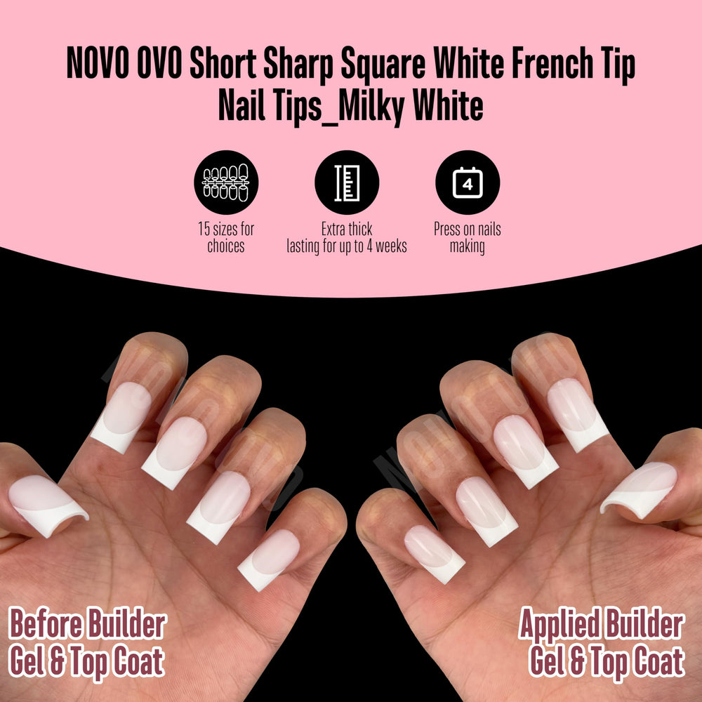 NOVO OVO ultra-transparent soft gel PMMA tips that bend with no marks