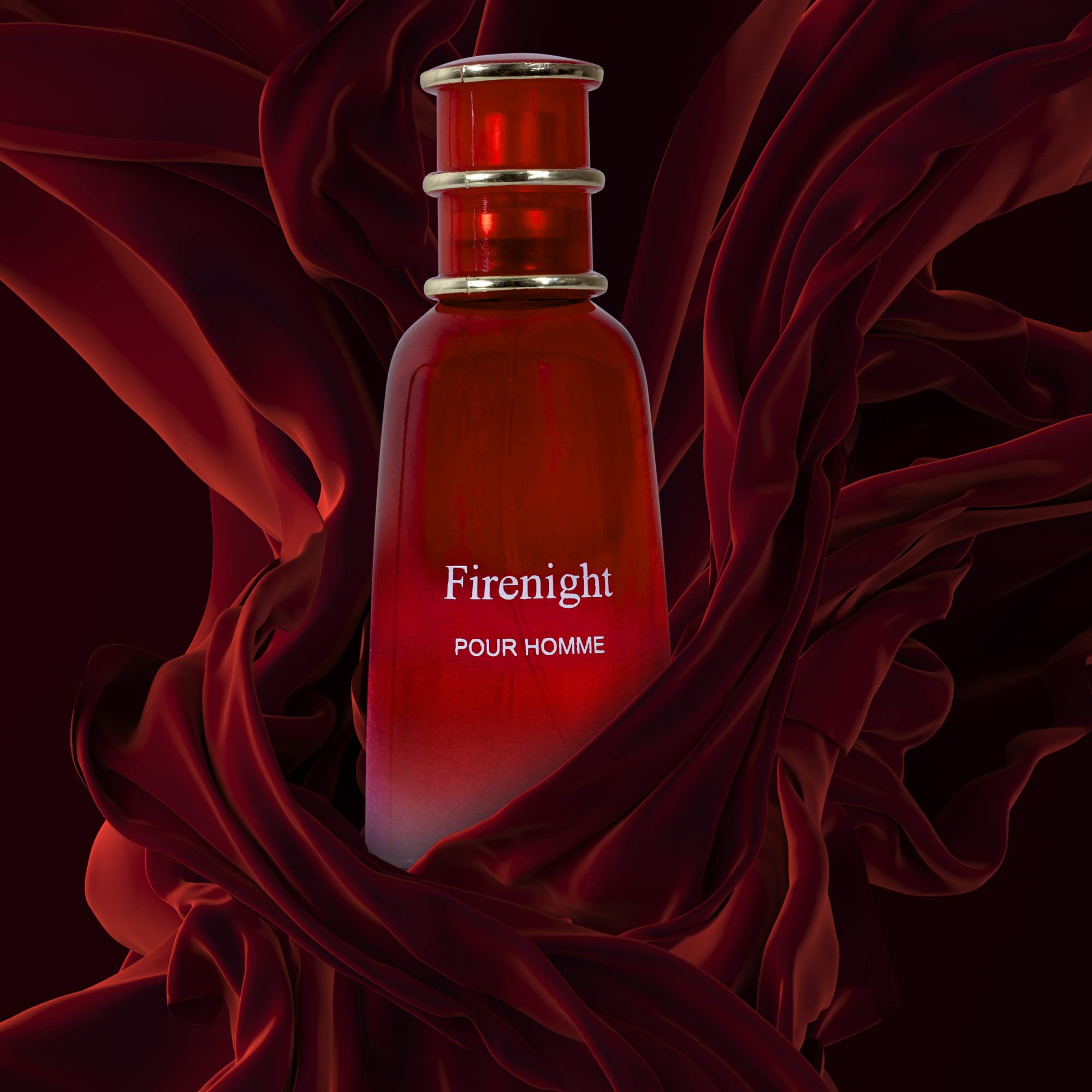 NovoGlow Firenight bottle with wood-cap detail evoking rugged elegance.