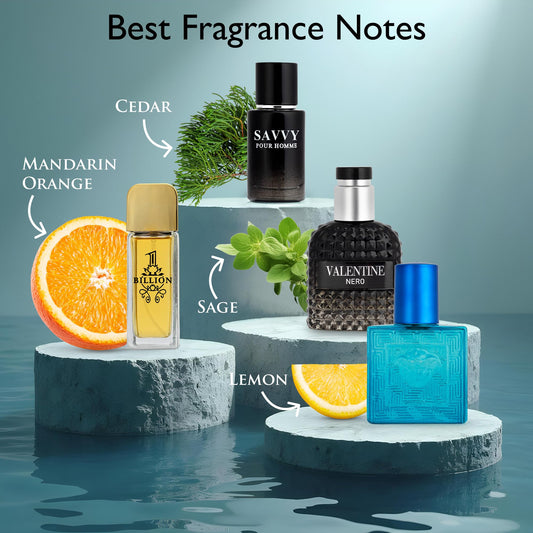 NovoGlow Valentine Nero bottle blends spicy citrus for evenings.