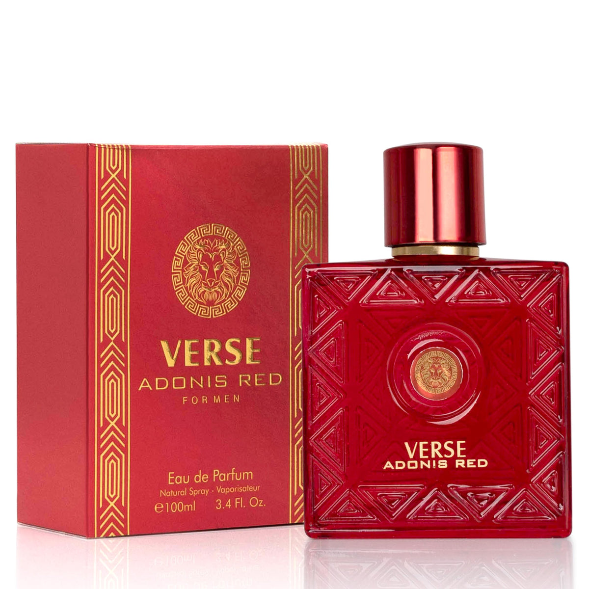 NovoGlow Verse Adonis Red bottle front view for everyday wear