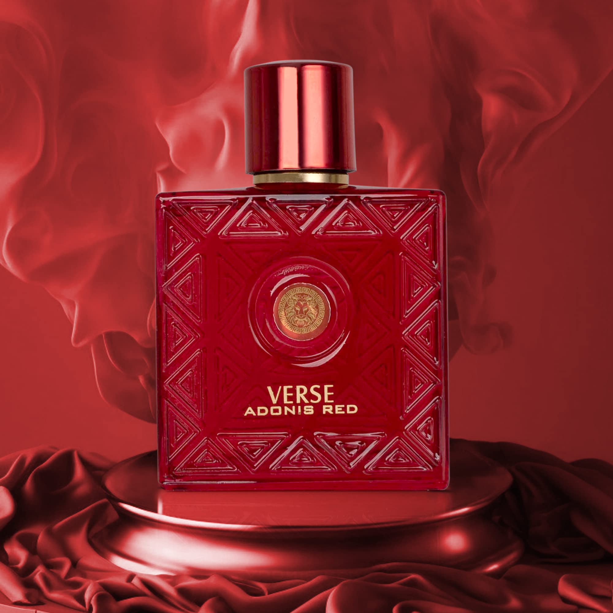 NovoGlow Verse Adonis Red splash application demonstrates scent release