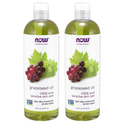 NOW Foods Grape Seed Oil bottle shows light texture for skin care
