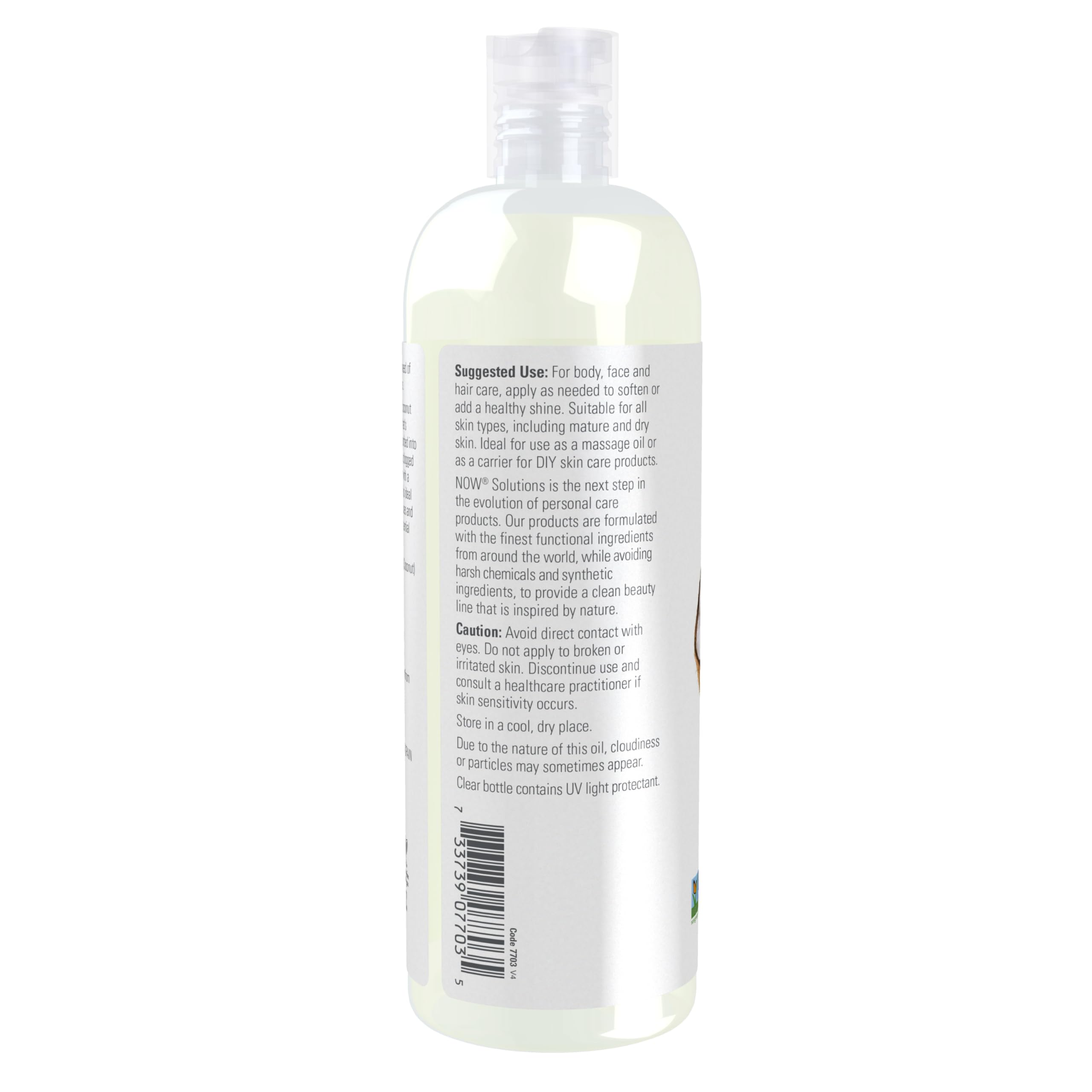 NOW Foods Liquid Coconut Oil used as a carrier oil for essential oils in DIY skincare.
