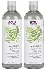 NOW Solutions Vegetable Glycerine bottle front shows a pure moisturizer suitable for skin care