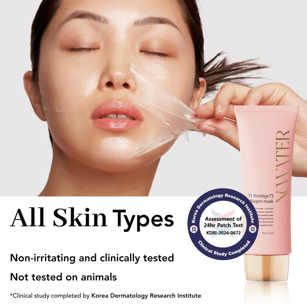 NOWATER Glass Skin Mask is dermatologist-tested for all skin types.