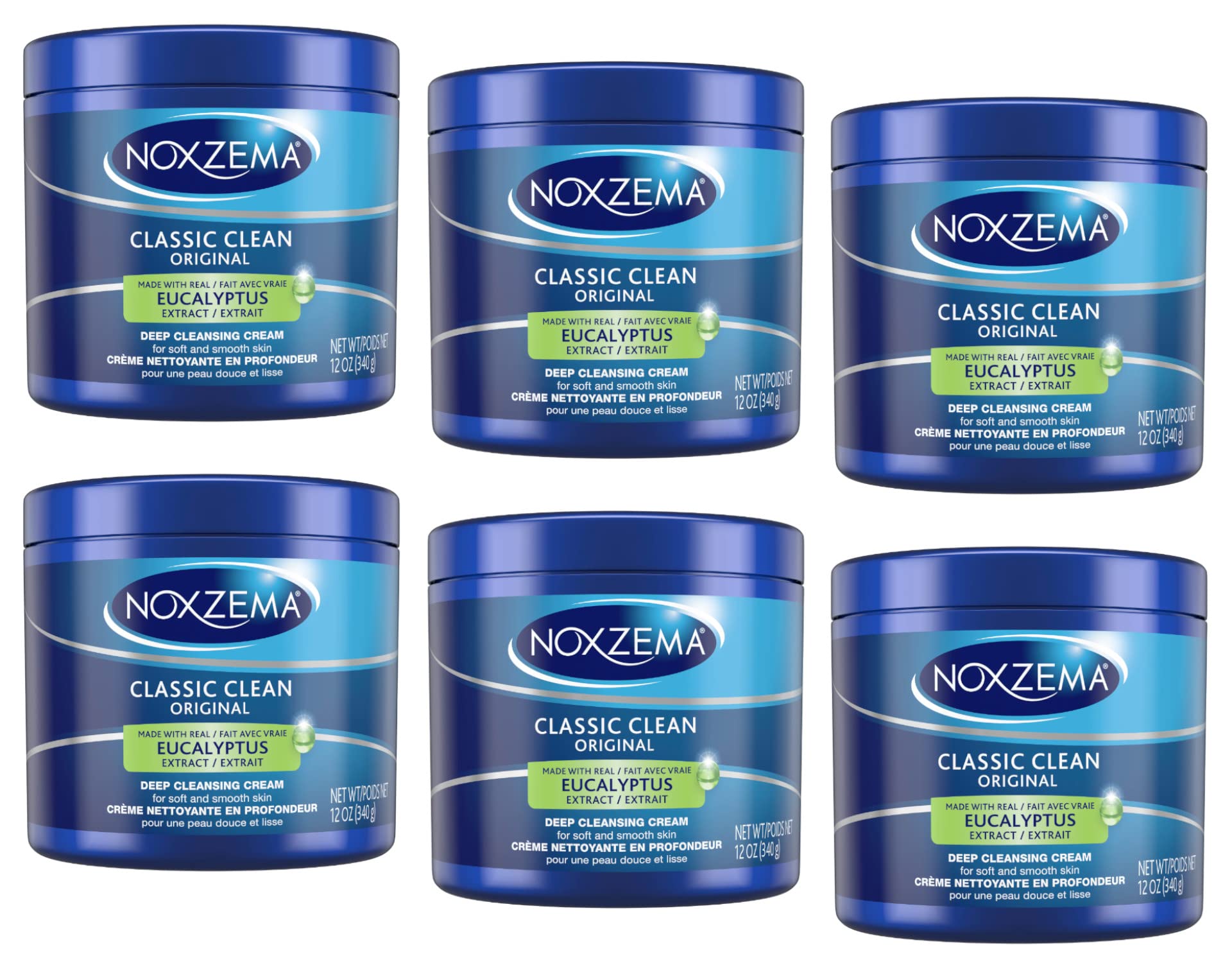 Noxzema Classic Clean deep cleansing cream jar with refreshing, smooth texture for easy application.