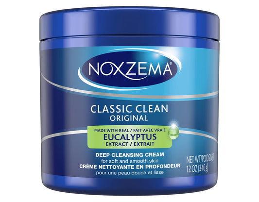 Noxzema Classic Clean six-pack display highlighting value and convenience for daily use.