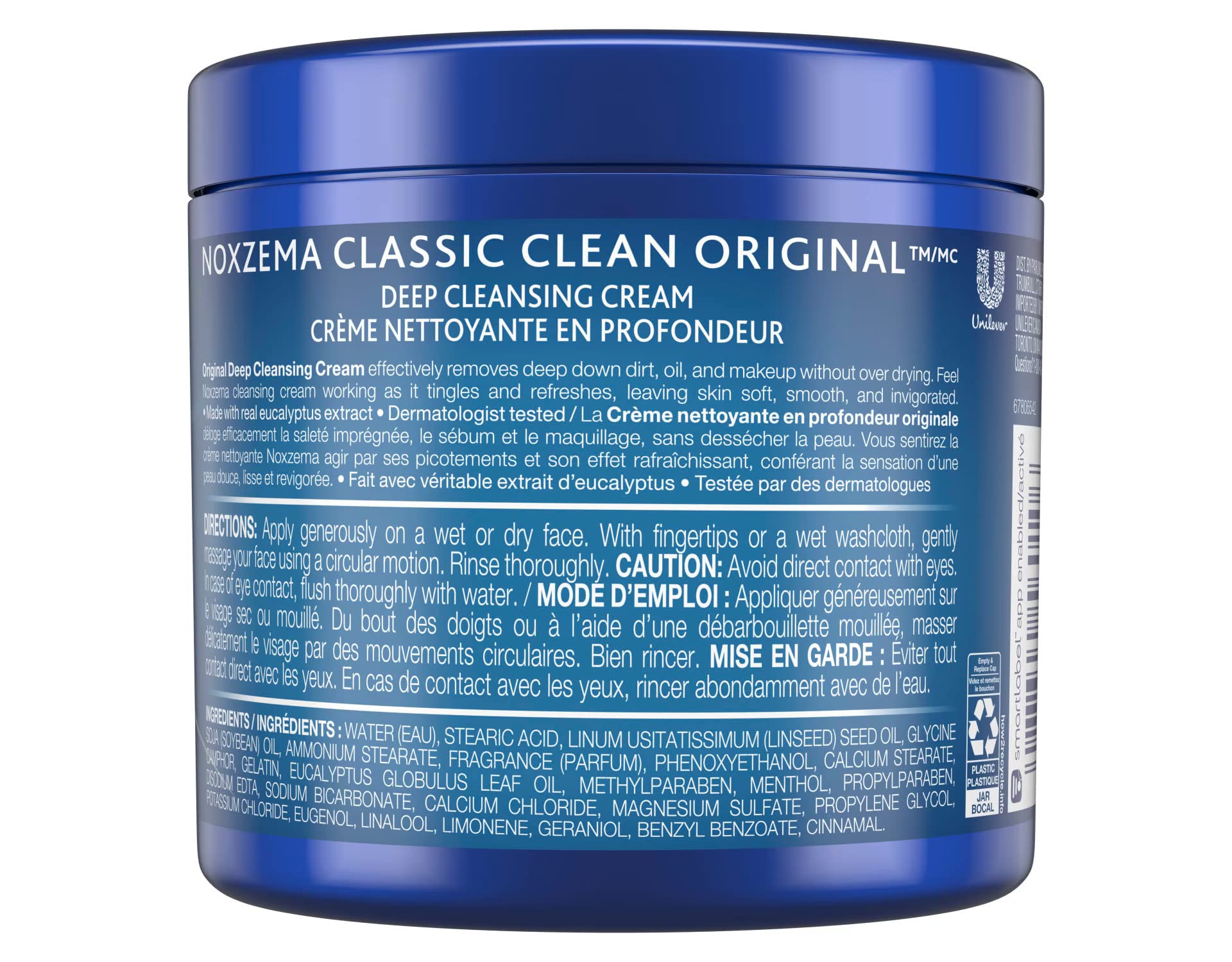 Noxzema Classic Clean texture close-up shows creamy formula ideal for even application.