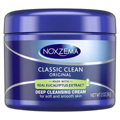 Noxzema pack of four shows savings and reliable cleansing supply.