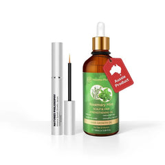 NP NATURES PHILOSOPHY eyelash serum bottle highlighting peptide formula for fuller lashes