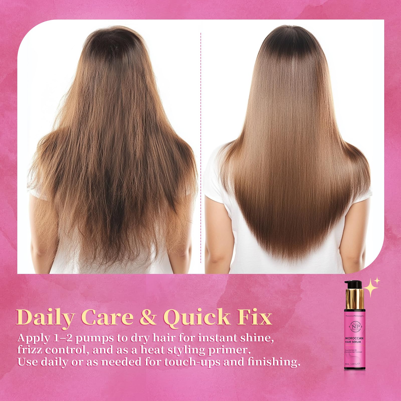 NP NATURES PHILOSOPHY lash and hair care set suitable for all hair types