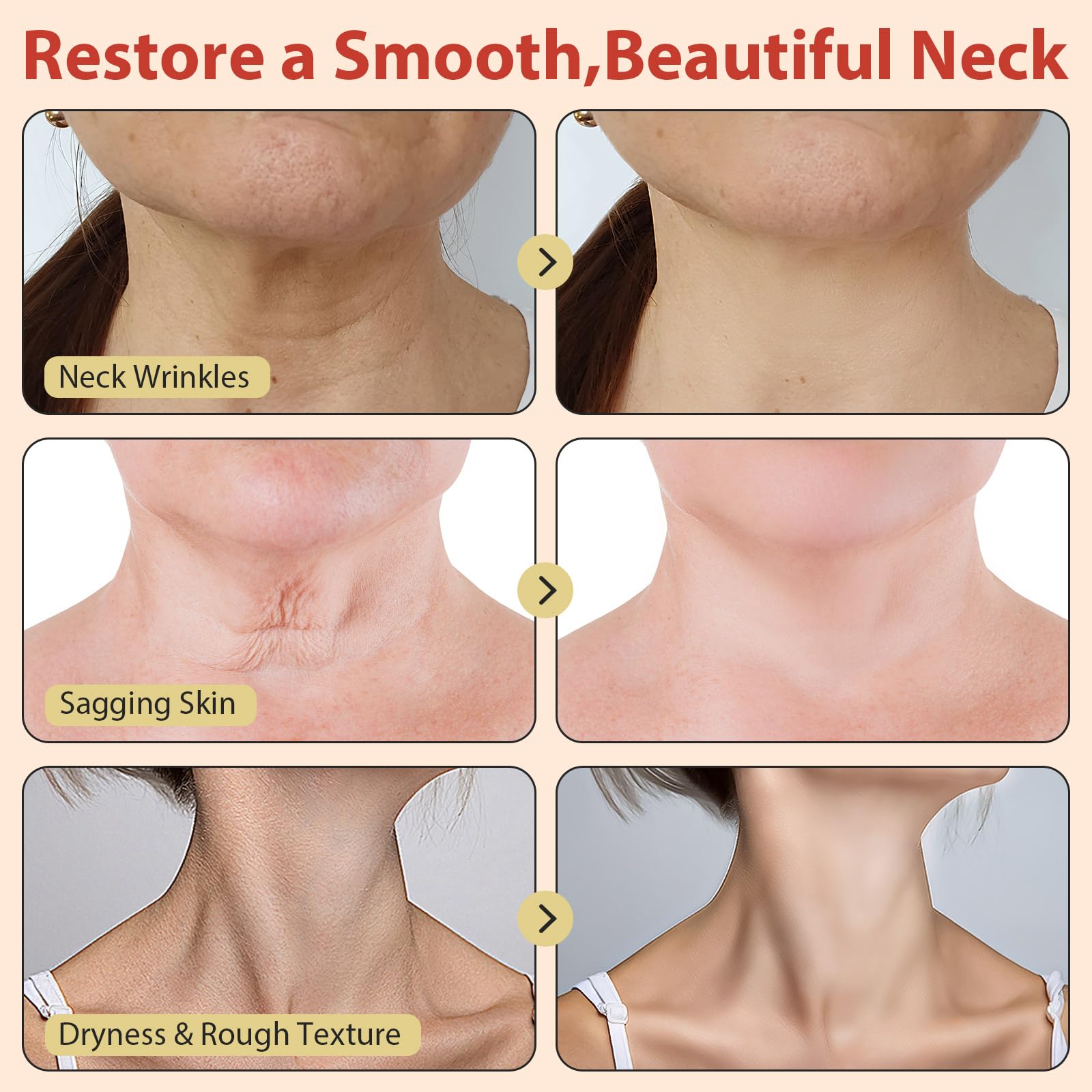 NQINQI neck skin smoothing after application.