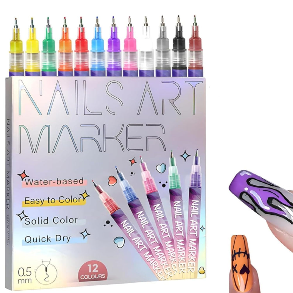 NRAEC nail art pens set for vibrant at home designs
