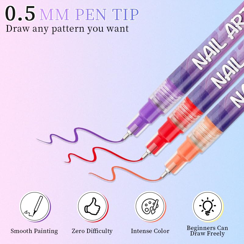 NRAEC 0.5mm fine tip pens for precise lines and dots
