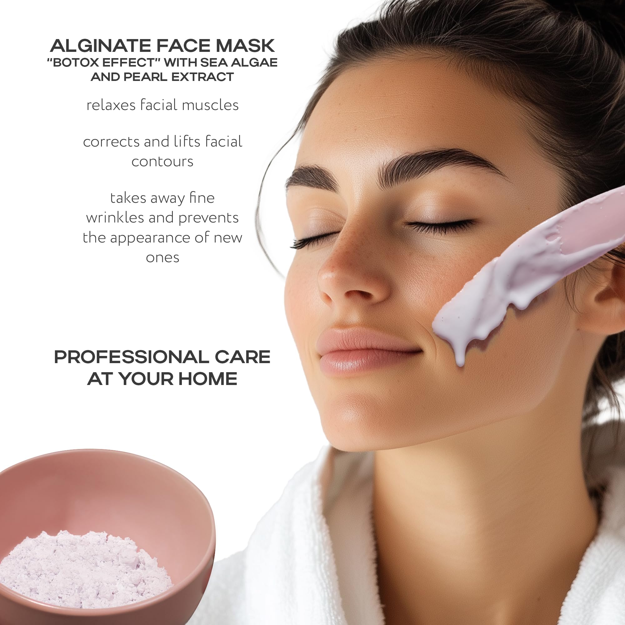 NSC alginate mask application demonstrates an easy facial care routine